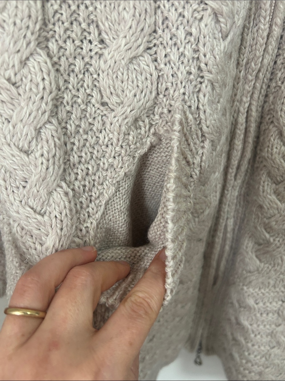 Aran mor Ireland 100% Merino wool knit cardigan zipper sweater medium - Picture 4 of 9